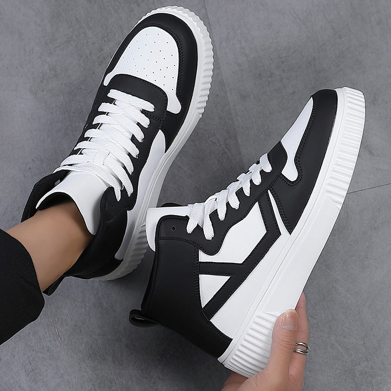 Damen Hochwertige High-Top Sneakers mit trendigem Design und komfortabler Sohle R&B