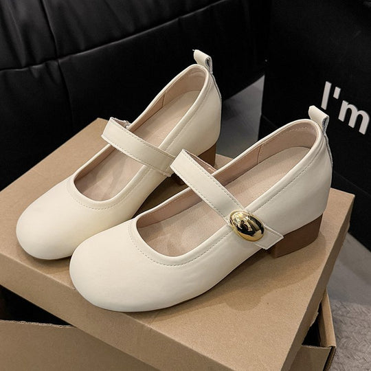 Damen elegantes Mary Jane Schuhwerk mit verstellbarem Riemen R&B