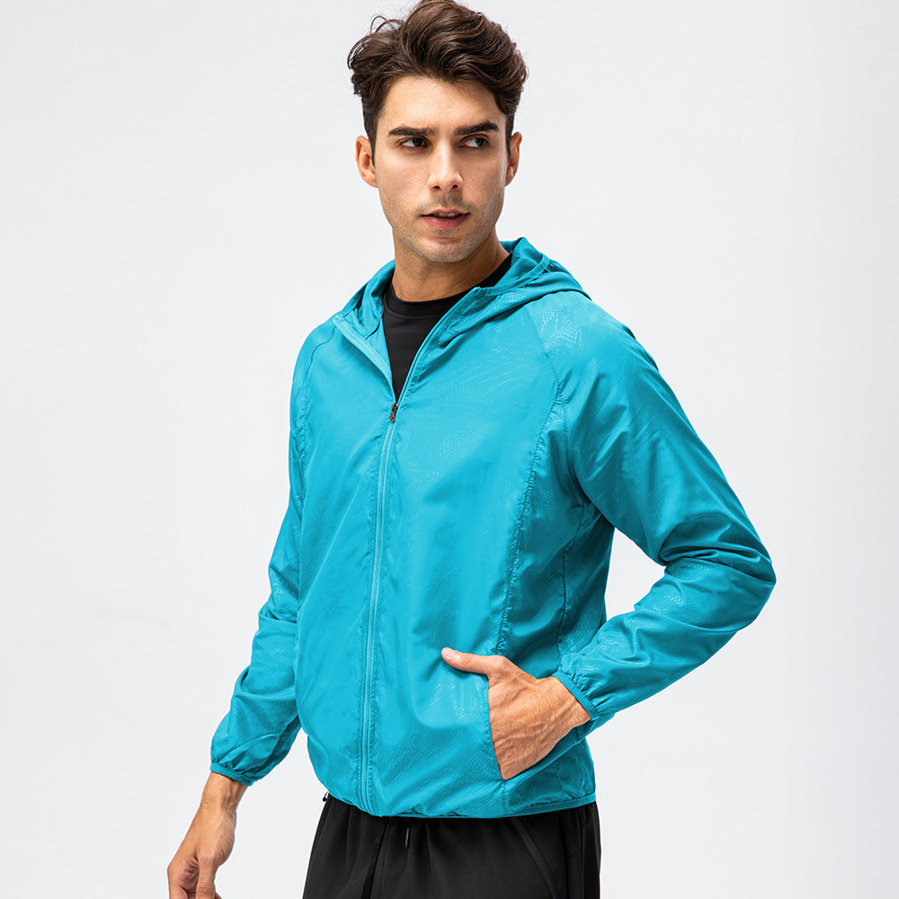 Herren leichte Laufjacke mit atmungsaktiven Eigenschaften und reflektierendem Design R&B