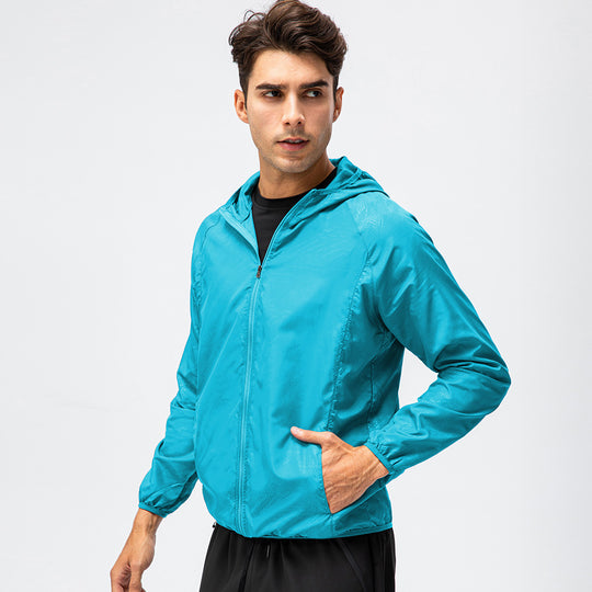 Herren leichte Laufjacke mit atmungsaktiven Eigenschaften und reflektierendem Design R&B
