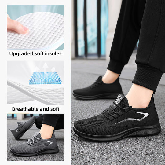 Damen Leichte und atmungsaktive Sport-Sneaker mit elastischer Stricktechnologie R&B