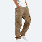 Herren robuste Cargo-Jeans mit seitlichen Reißverschlusstaschen R&B