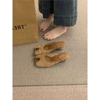 Damen atmungsaktive Mules mit elegantem Rüschendesign R&B