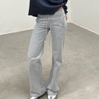 Damen Flared Sweatpants mit elastischem Bund und verstellbarem Kordelzug R&B
