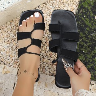 Damen modische Riemchen-Sandalen mit komfortabler Sohle R&B