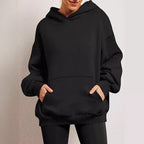 Damen lässiger Oversized Hoodie mit Kängurutasche R&B