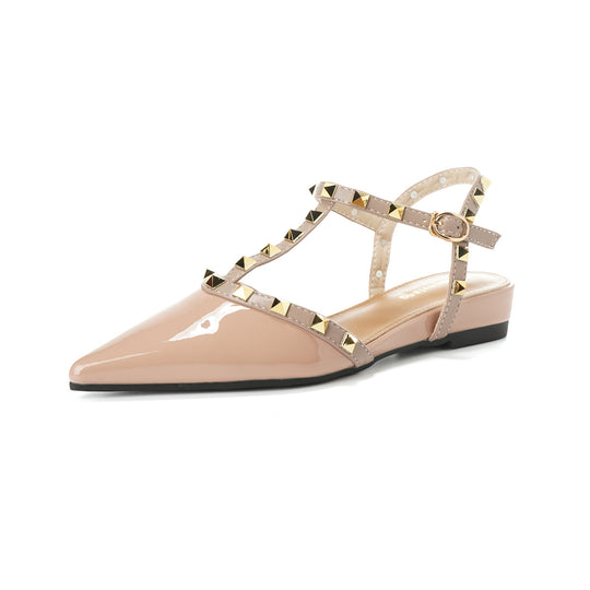 Damen Slingback Ballerinas mit eleganten Nietenapplikationen R&B