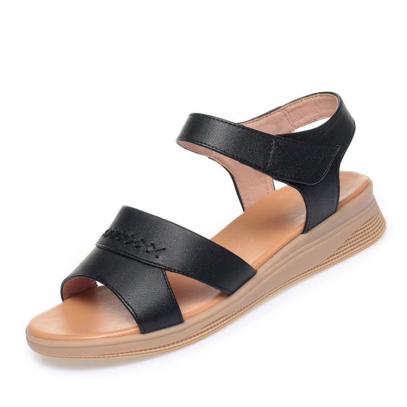 Damen Bequeme Wedgesandaletten mit verstellbarem Riemendesign und anatomischem Fußbett R&B