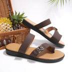 Damen Bequeme Sandalen mit funkelndem Schmuckdetail R&B
