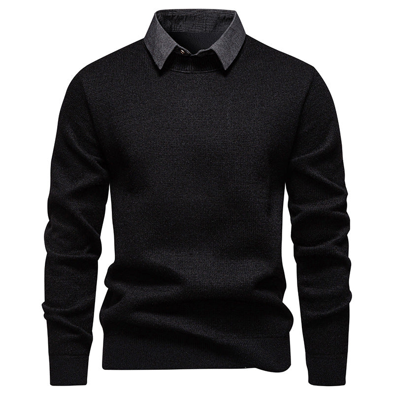 Herren modischer Pullover mit modernem Kragen und hochwertigem Material