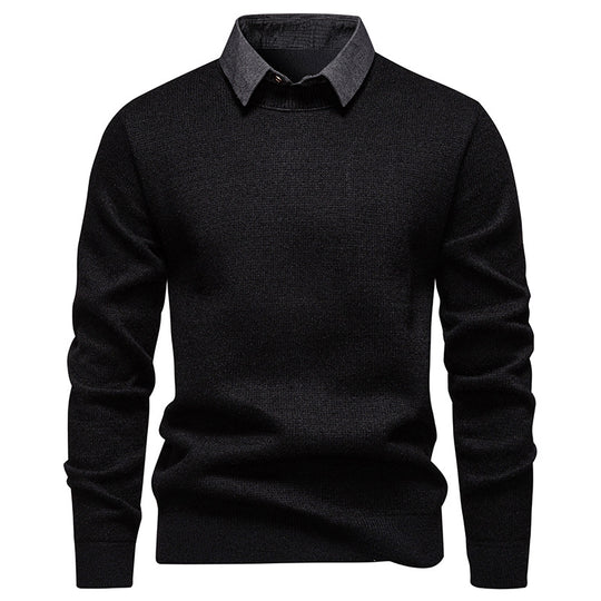 Herren modischer Pullover mit modernem Kragen und hochwertigem Material R&B