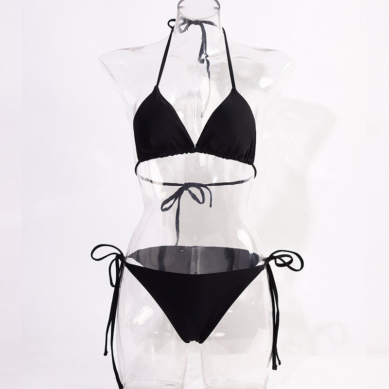 Damen Triangel-Bikini mit verstellbaren Bindebändern und raffinierten Details R&B