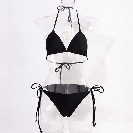 Damen Triangel-Bikini mit verstellbaren Bindebändern und raffinierten Details R&B