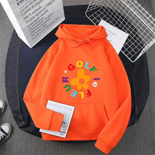 Damen Kapuzenpullover mit kreativem Blumen-Grafikdesign und bequemer Passform R&B