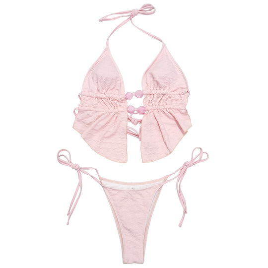 Damen Triangel-Bikini mit luftiger Rüsche R&B