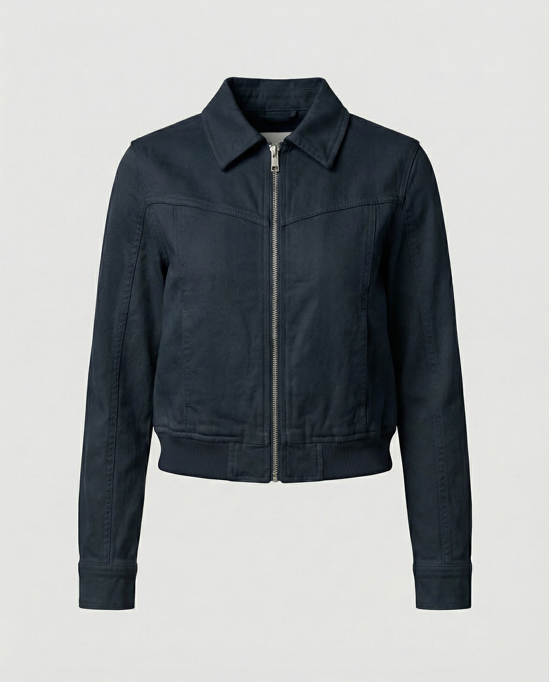 Amerikanische Retro Kurzjacke mit Reißverschluss und Reverskragen