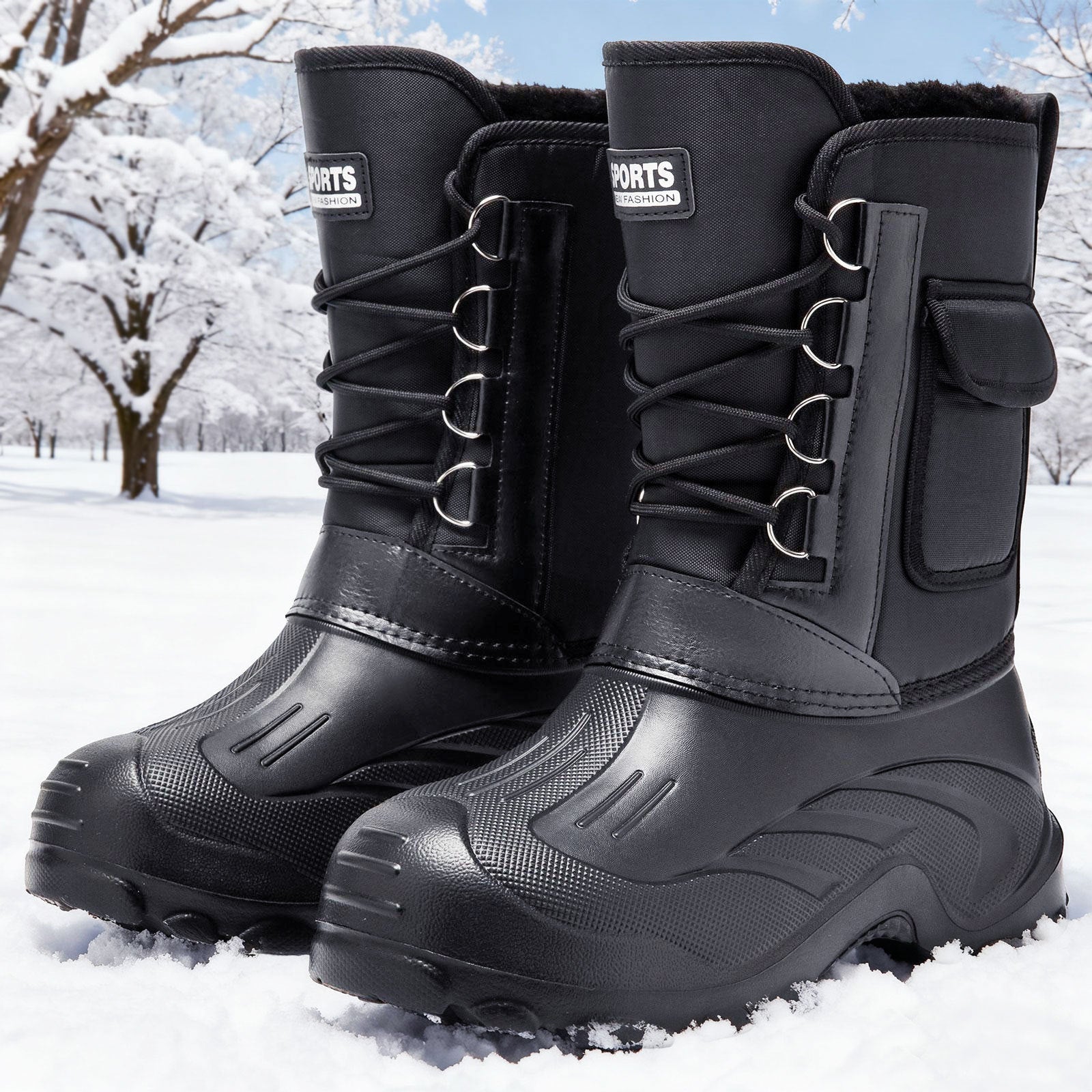 Damen Winterstiefel mit isolierendem Innenfutter und rutschfester Sohle R&B