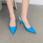 Damen Slingback-Pumps mit Spitze und elastischem Riemendesign R&B