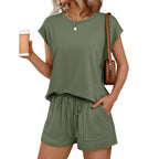R&B | Rundhals Cap Sleeve Playsuit