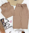 Damen elegantes und modisches Oberteil mit Wickelrock R&B