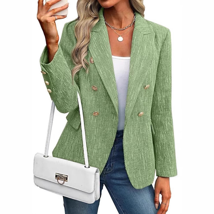 Damen modischer Blazer mit doppelter Knopfleiste R&B