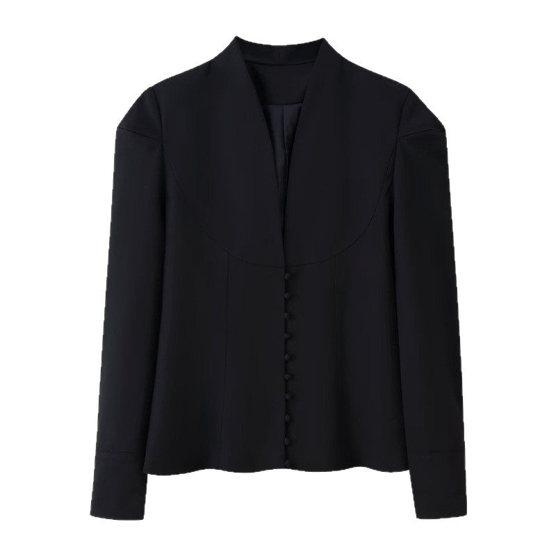 Damen Blazerjacke mit klassischem Kragen und eleganten Knopfdetails R&B