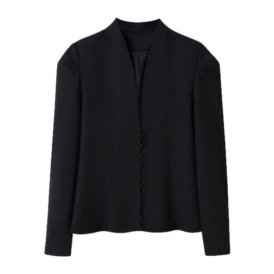 Damen Blazerjacke mit klassischem Kragen und eleganten Knopfdetails R&B