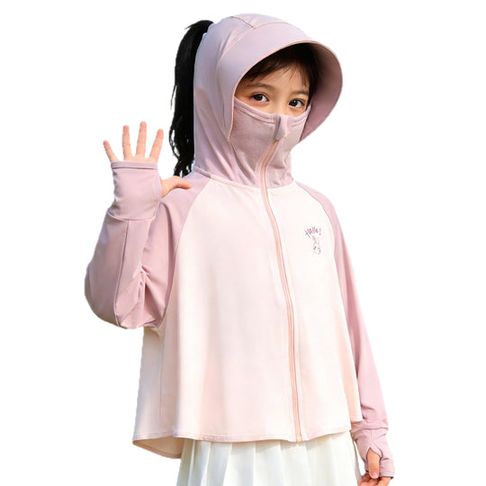 Mädchen Sonnenjacke mit Kapuze und UV-Schutz R&B
