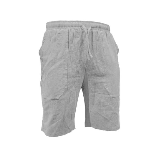 Herren nan lässige Reise-Bermuda mit Crinkle-Struktur, verstellbarem Tunnelzug und großvolumigen Einschubtaschen R&B