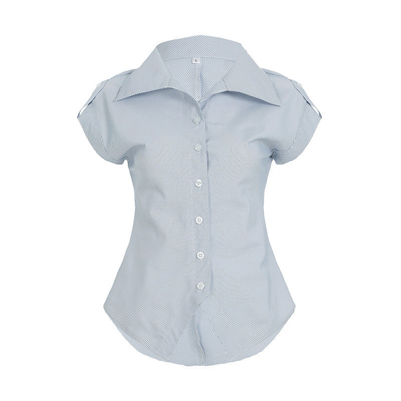 Damen elegante Bluse mit modernen Streifen R&B
