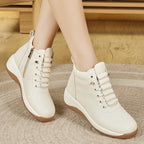 Damen Komfortable High-Top Sneakers mit elastischer Schnürung und dämpfender Sohle R&B