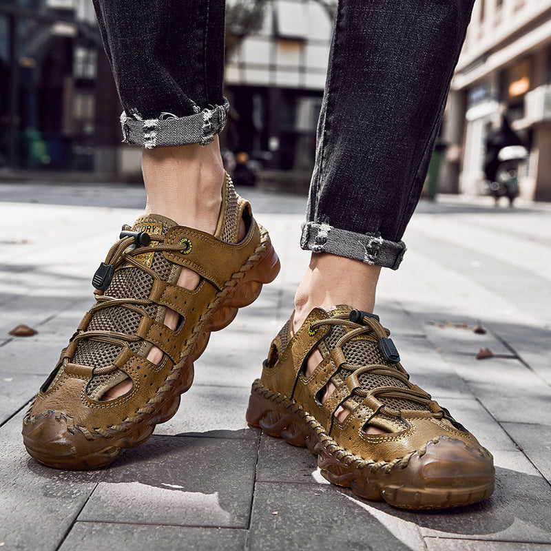Damen Athletische Sandalen mit atmungsaktivem Netz und rutschfester Sohle R&B