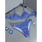 Damen Zweiteiliges Bikini-Set mit raffiniertem Knoten-Design und schimmernden Akzenten R&B