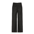 Damen Elegante weit geschnittene Streifenhose mit hoch sitzendem Bund und dekorativen Knopfdetails R&B