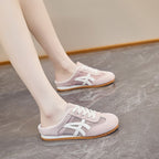 Damen Atmungsaktive und komfortable Slipper mit Mesh und Wildlederoptik
