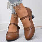 Damen elegante Mary Jane Pumps mit schicker Schnalle und komfortablem Absatz R&B