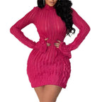 Damen Figurbetontes Kleid mit strukturiertem Stoff R&B