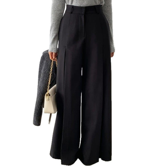 Damen elegante weite Hose mit Falten R&B