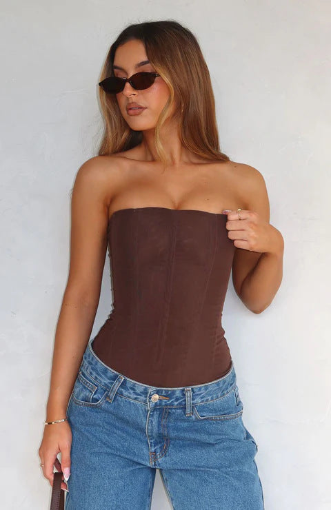 Damen Dessous-Kleid mit eleganten Fransen und transparentem Oberteil R&B