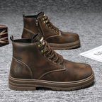 Herren Lederboots mit rutschfester Sohle und modischem Design