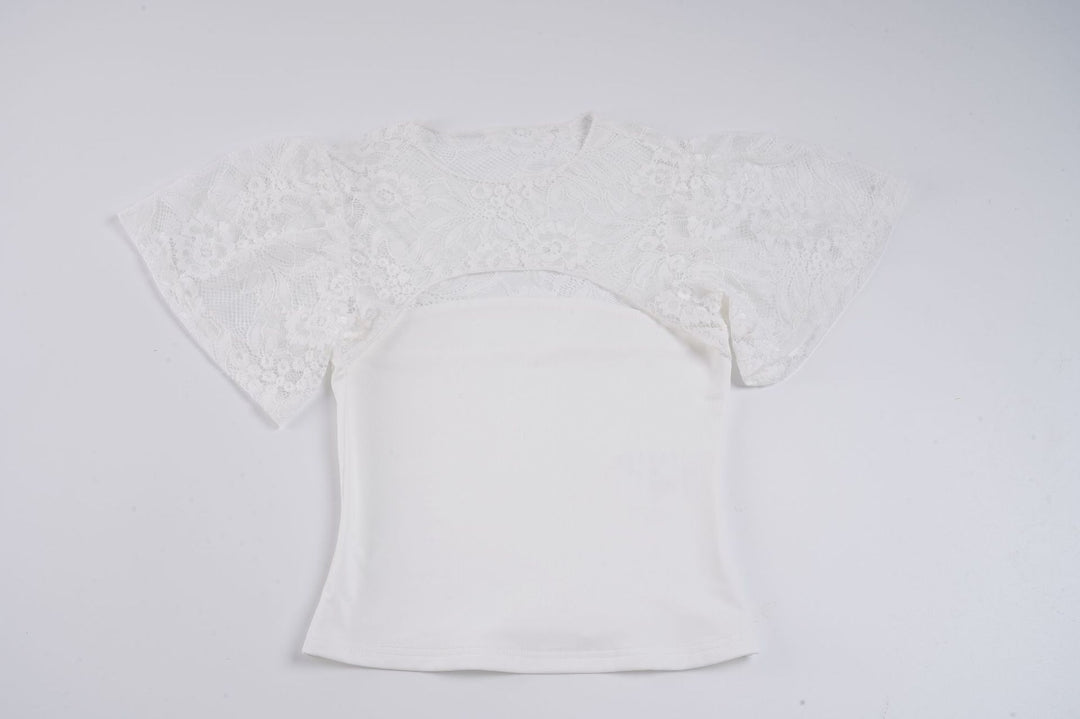 Damen Spitzenbluse mit Cut-Outs R&B