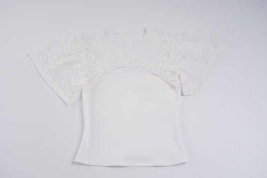 Damen Spitzenbluse mit Cut-Outs R&B