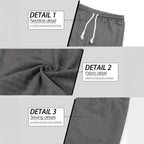 Herren nan gestrickte Wohlfühlhose mit Zopfstruktur, elastischem Bund, Kordelzug und Eingrifftaschen R&B