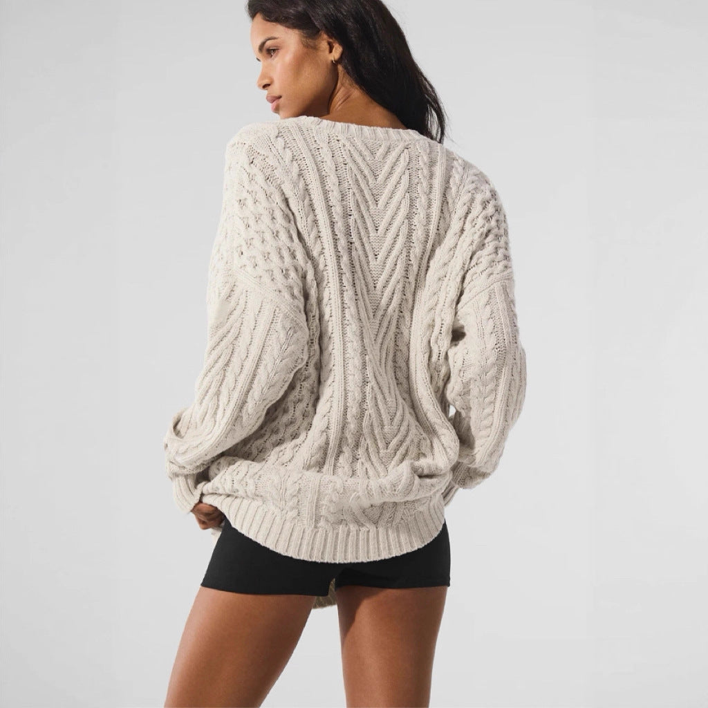 Damen Grobstrickpullover mit modischem Strukturdesign R&B