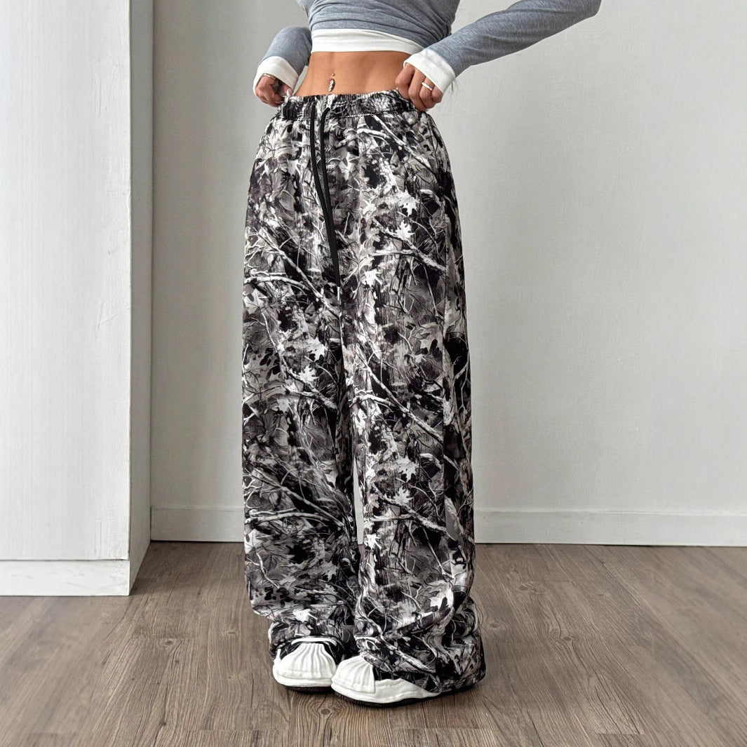 Damen Bequeme Freizeithose mit floralem Design und elastischem Bund R&B