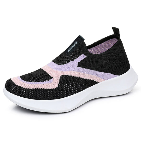 Damen Slip-On Sportschuhe mit atmungsaktivem Obermaterial und dämpfender Sohle R&B