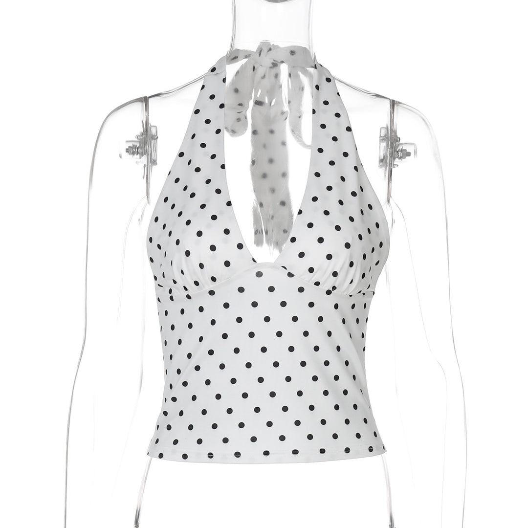 Damen Polka-Dots Haltertop R&B