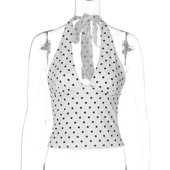 Damen Polka-Dots Haltertop R&B