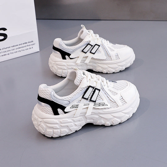 Damen Sportliche Sneakers mit atmungsaktivem Mesh-Obermaterial und stoßdämpfender Sohle R&B