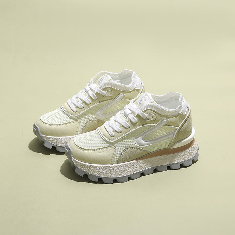 Damen sportliche Sneakers mit atmungsaktiver Mesh-Oberfläche und dämpfendem Sohlenprofil R&B